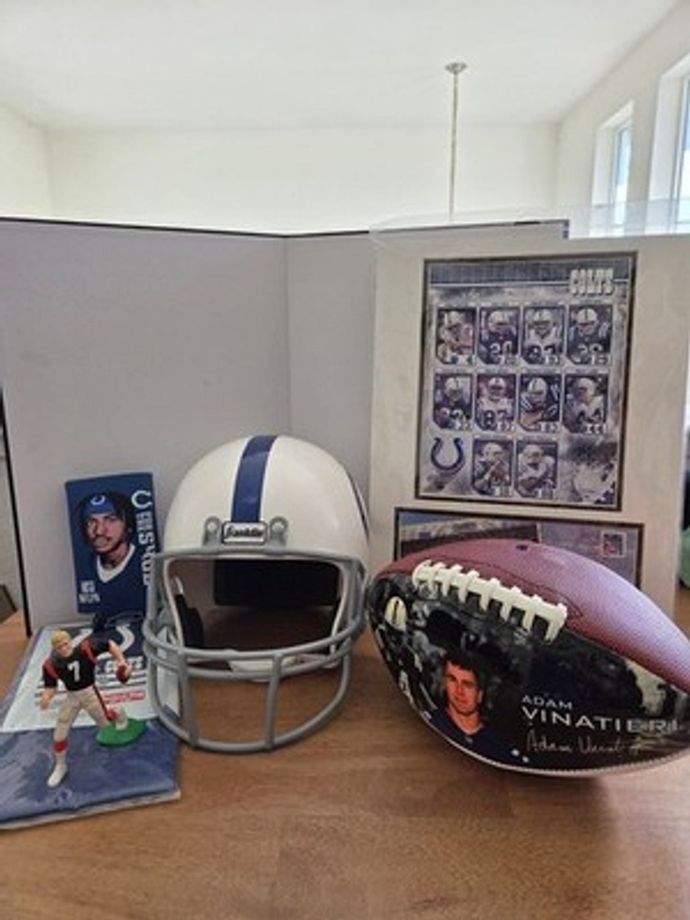 Indianapolis Colts Fan Lot Helmet Football Vinatieri RCA Dome Flag NFL Bundle